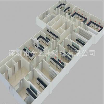 理化生***医疗器械净化施工 深圳生物安全实验室效果图图2