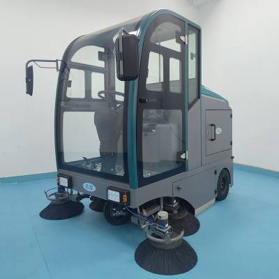 依晨清洁全封闭驾驶式扫地机工业工厂车间物业环卫道路吸尘电动扫地车智能清扫车图3