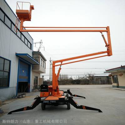 柴油动力无障碍旋转升降机 适用于崎岖地形作业*** 通信电力维修高空作业平台
