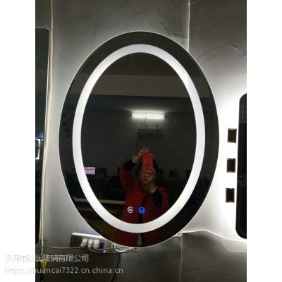 浴室智能感应挂墙LED家装镜 600*800竖式防雾家居化妆镜 三色调光图2