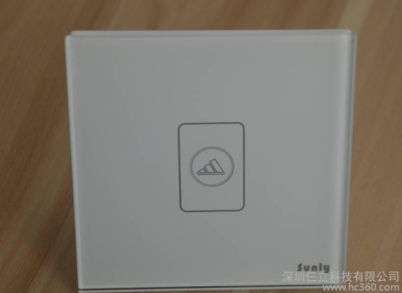 Sunly(仨立科技)智能家居触摸开关一开单控墙壁触控开关玻璃面板开关单火线输入开关 SL-OT01W白色图1