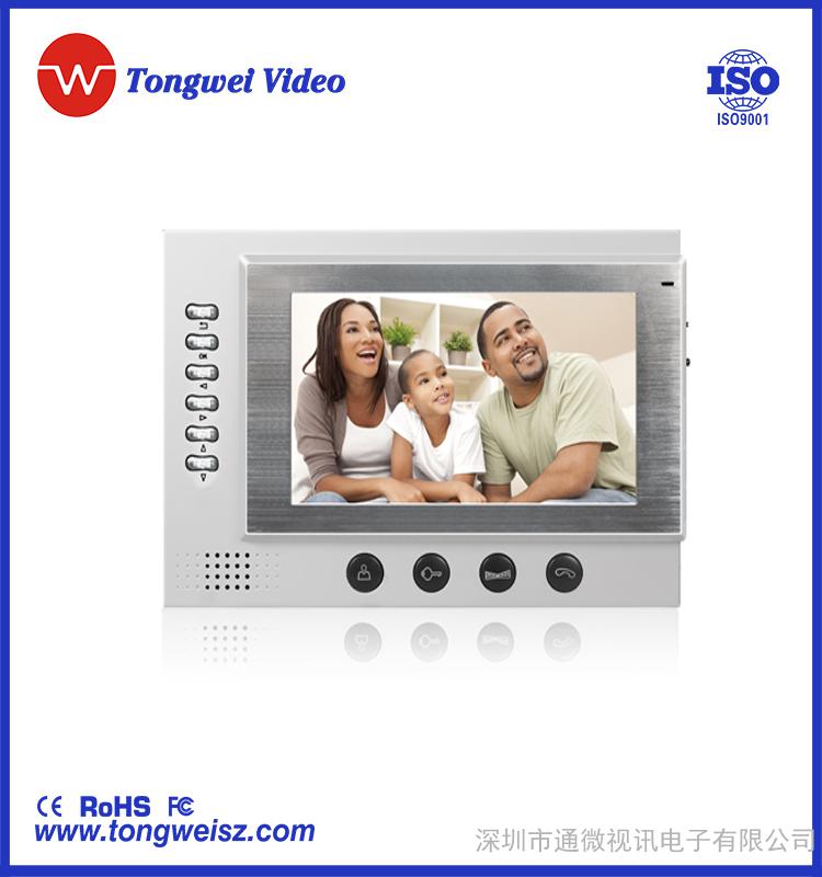 DP-701R**别墅可视对讲门铃  彩色高清显示  智能楼宇安防设备 门铃   监视/**  可录制 拍照 TFT图2