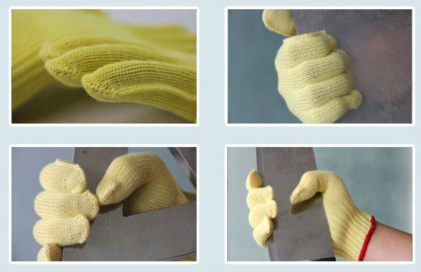 供应新动力芳纶防割防护手套9寸(均码)  防割手套厂家防割手套批发图3