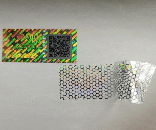 防转移防伪标签 揭开留底防伪贴纸 防撕防拆镭射标签图3