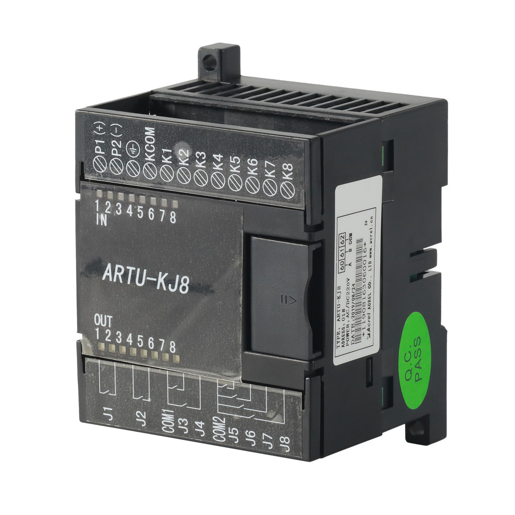 Acrel/安科瑞厂家 ARTU-KJ8 组合 遥信遥控组合单元 8路开关量 继电器输出 1路RS485通信 配电智能控图1