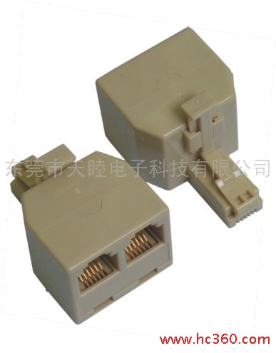 供应广东省**制造生产商RJ11电话通信转接头图1