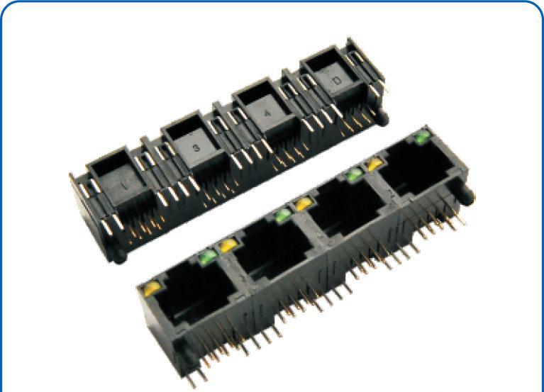4口 RJ45插座 网络插座 连接器插座图3