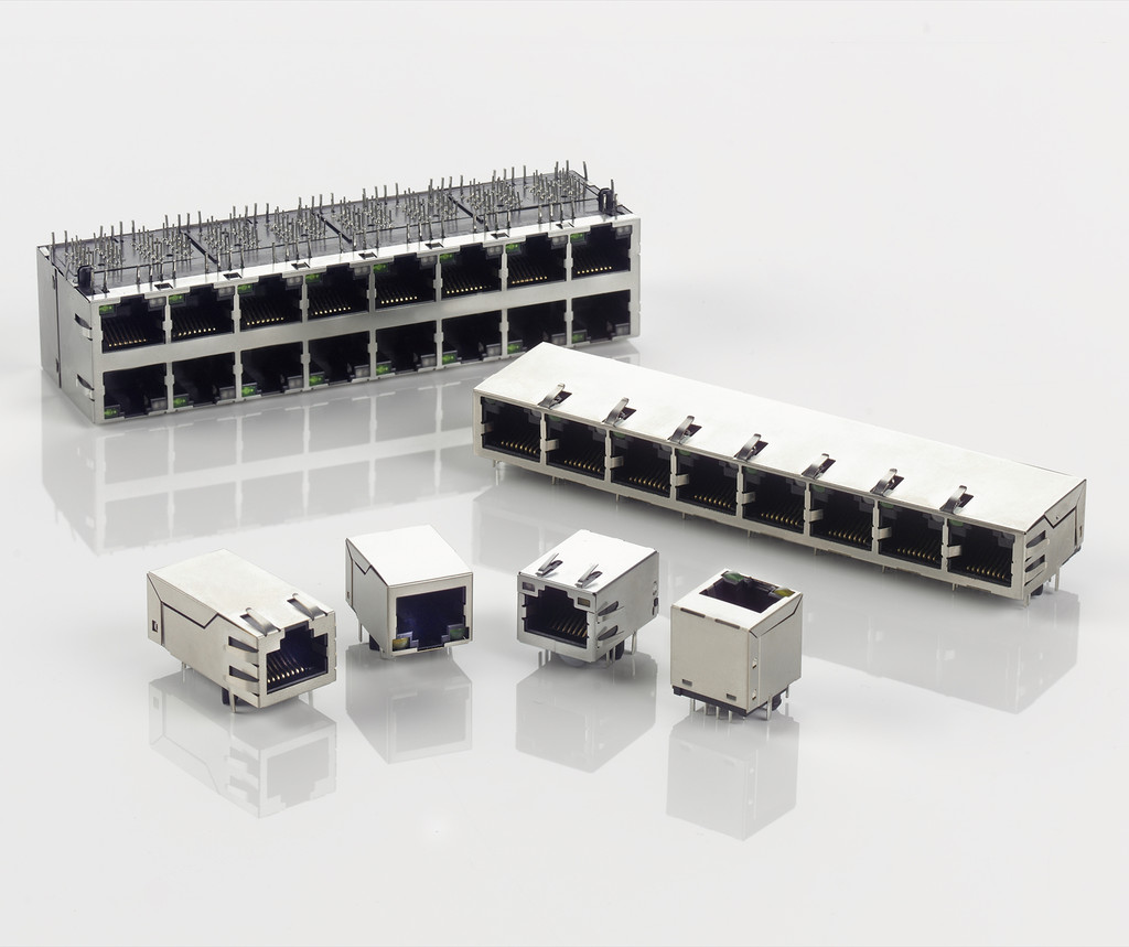 EDACA00-108-622-450 RJ45网络插座 带屏蔽 单口直插Cat 5图2