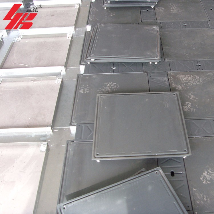 上海宜宽牌OA全钢架空活动地板 办公楼带线槽网络地板 布线方便美观 上海地区包安装 智能活动地板、OA网络地板图3