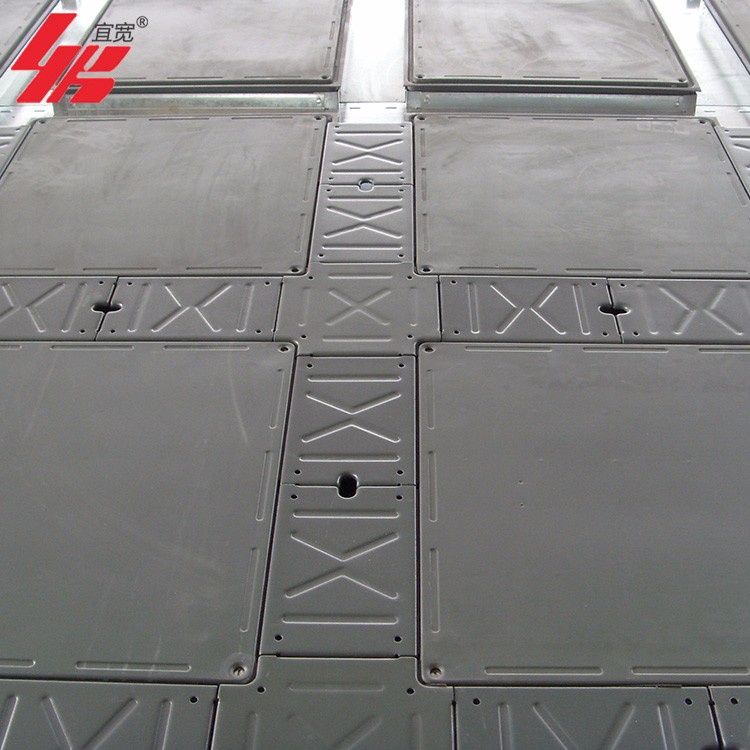 上海宜宽牌OA全钢架空活动地板 办公楼带线槽网络地板 布线方便美观 上海地区包安装 智能活动地板、OA网络地板图1