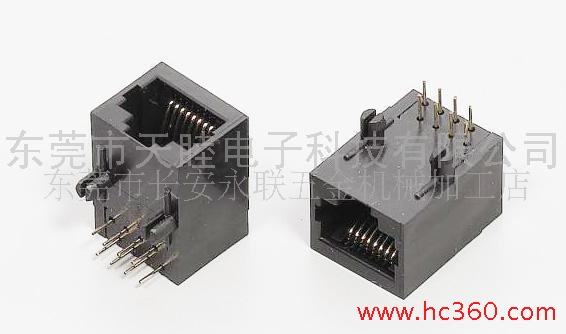 供应RJ45单口全塑网络插座网线接口图1
