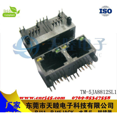 【直销】全塑RJ45连体网络插座 两联体RJ45插座