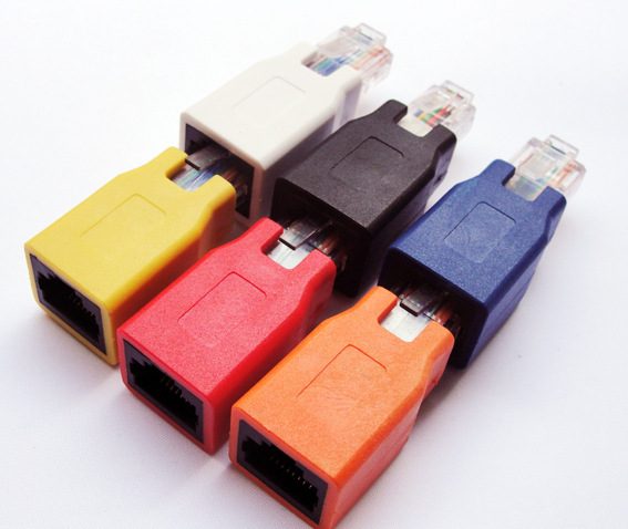 供应兴伸展电子8P8C网络公转母转接头/8P8C/黑色/红色/RJ45连接器网络插座/网络接口母座图3