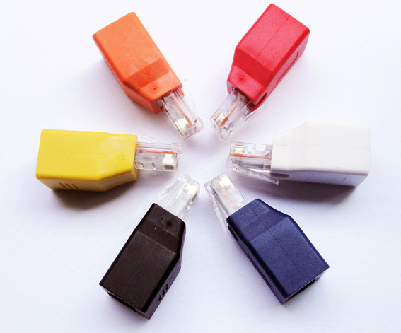 供应兴伸展电子8P8C网络公转母转接头/8P8C/黑色/红色/RJ45连接器网络插座/网络接口母座图2