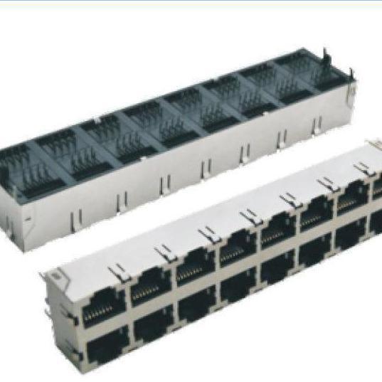 供应兴伸展电子8P8C180度RJ45网络接口/供应180度RJ45网络接口/RJ45连接器网络插座网络接口母座图1