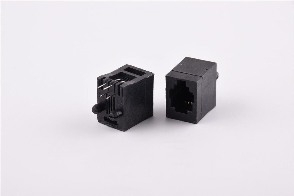 供兴伸展5222  4P4C 无耳 RJ45网络插座连接器 非屏系列插座 网络接口母座图1