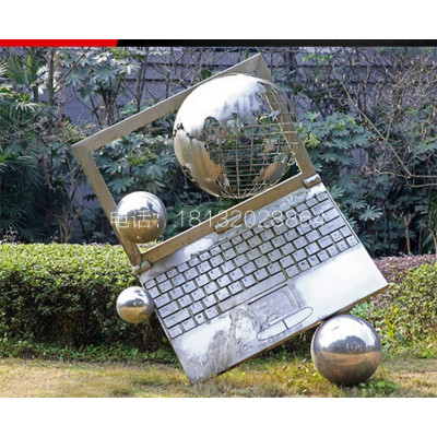 不锈钢网络计算机    广场景观雕塑