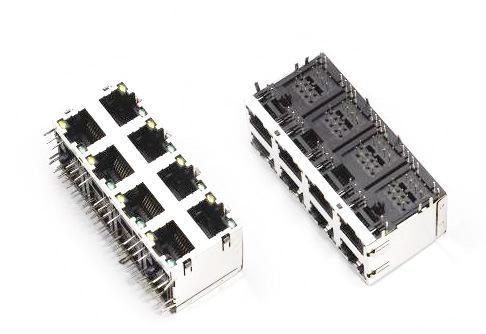 RJ45双层4排口网络插座图1
