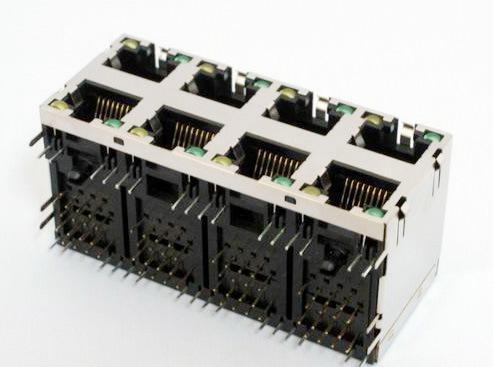 RJ45双层4排口网络插座图3