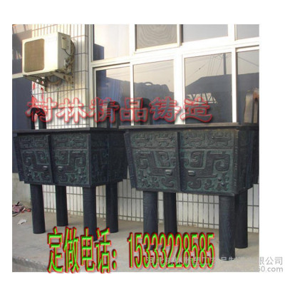 纯铜鼎家居办公室装饰品摆设克鼎纯铜大号青铜鼎摆件摆设青铜器仿古办 青铜楚大鼎摆件 青铜