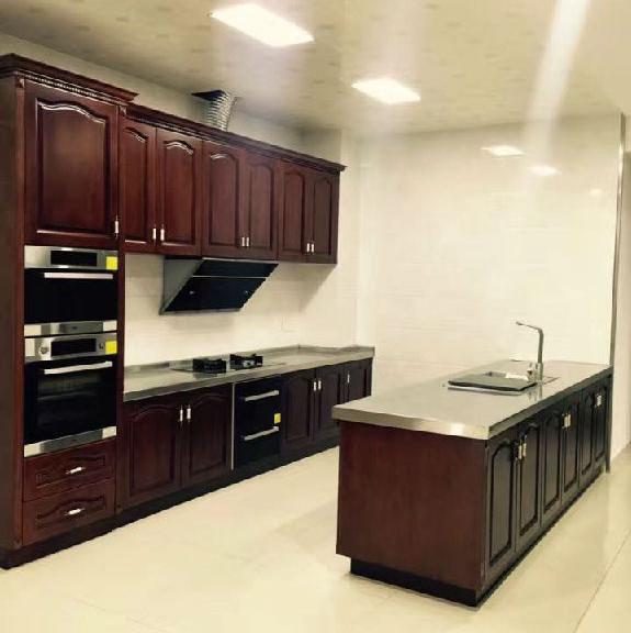 良久 家居橱柜 厨房橱柜 家具定制 实木橱柜 欧式风格 厂家定制图1