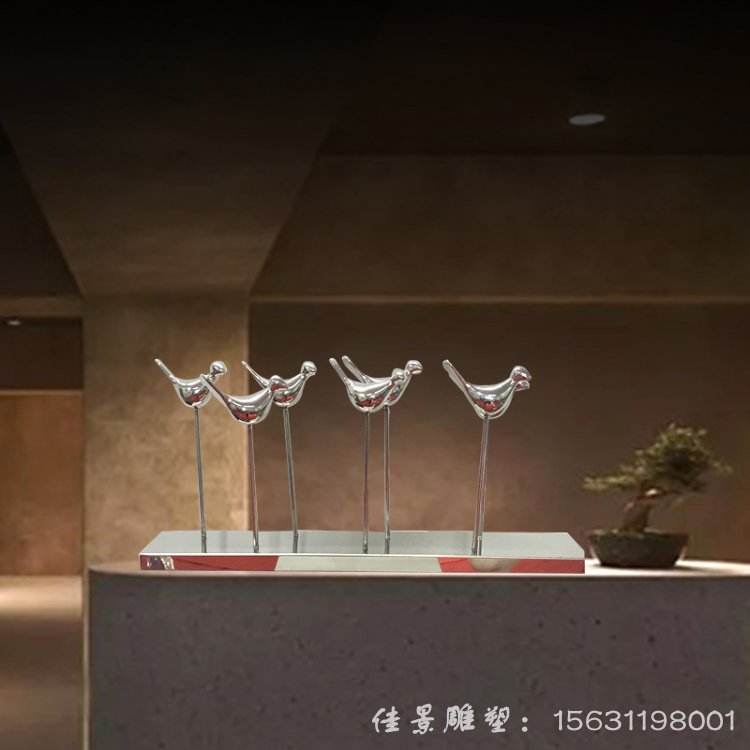 不锈钢创意家居饰品鸽子雕塑不锈钢动物艺术摆件图1