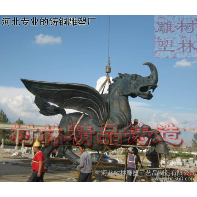 纯铜雕大跃马到成功摆件铜马风水家居装饰摆件树林铜雕
