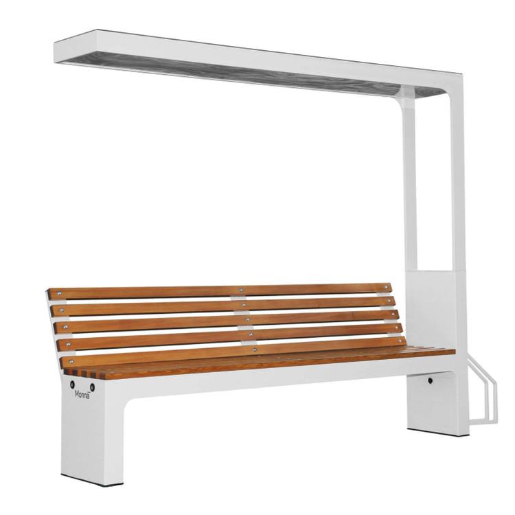 四两 带顶棚智能座椅 智慧公园座椅 SLKJ-000005图1