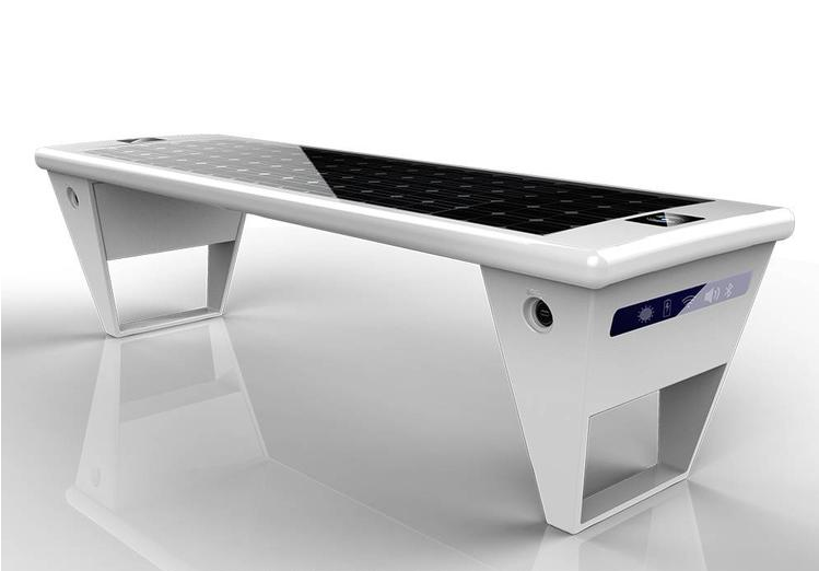 四两 智慧公园太阳能座椅 户外景观休闲椅生产厂家图3