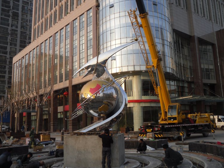 城市不锈钢雕塑城市雕塑不锈钢地球图1