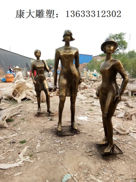 山西康大雕塑 城市雕塑的意义 现代城市雕塑 购物人雕塑图1