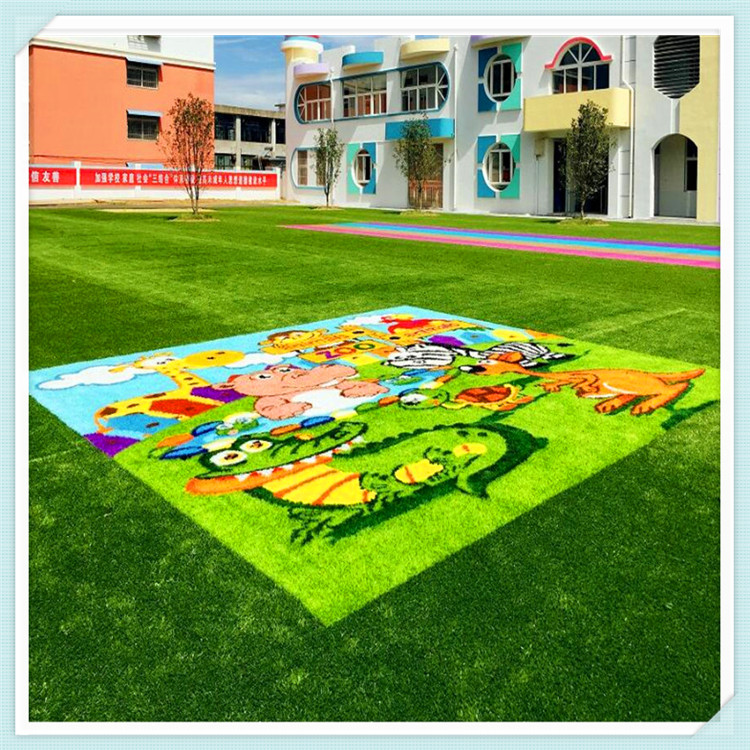 吕梁 学校操场人工草皮 足球场人造草坪工程 幼儿园人工草图3