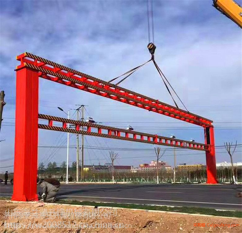 远程智能限高架河南***加工遥控限高杆高速公路龙门架固定限高架交通安全设施图1